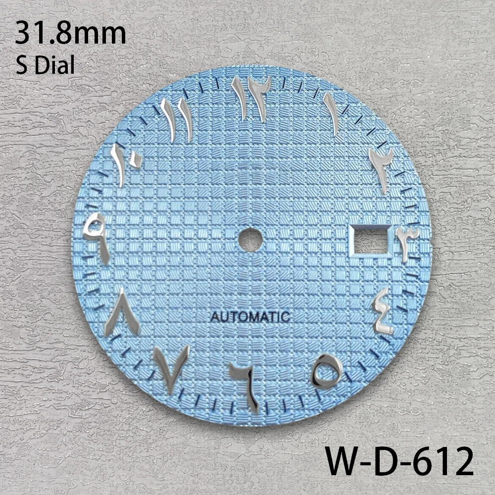 Tarcza arabska z logo S 31,8 mm odpowiednia dla akcesoriów do modyfikacji japońskiego zegarka z mechanizmem automatycznym NH35/NH36/4R/7S