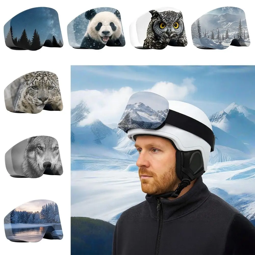 Microfiber Material Ski Goggle Cover Scratch Protection Dustproof Snowboard Goggle Cover 3D Dust Protection Cover Snowboard Gear