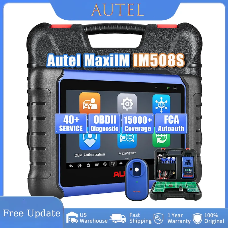 Autel Scanner IM508S Full OBDII Diagnostics Code Readers Full System Diagnostic, 3000+ Bidirectional Tests 40+ Resets Android 11