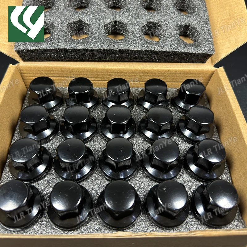 Fotografia 3: X20pc adequado para range rover discovery 3/4/5 porca de cubo de roda preta versão reforçada de liga forjada lr056214 lr068126