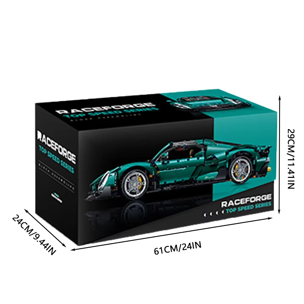 3861pcs Sports Car Building Blocks 1:8 Scale Model Speed Champions Technical Bricks Car Desktop Assembly Kid Toy For Gift