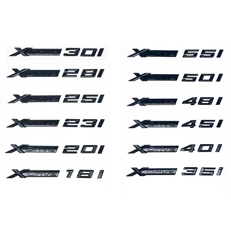 

Глянцевая черная эмблема крыла XDrive в новом стиле для BMW X1 X3 X4 X5 X6 X7-20i 25i 28i 30i 35i 40i 48i 50i Styling Sti