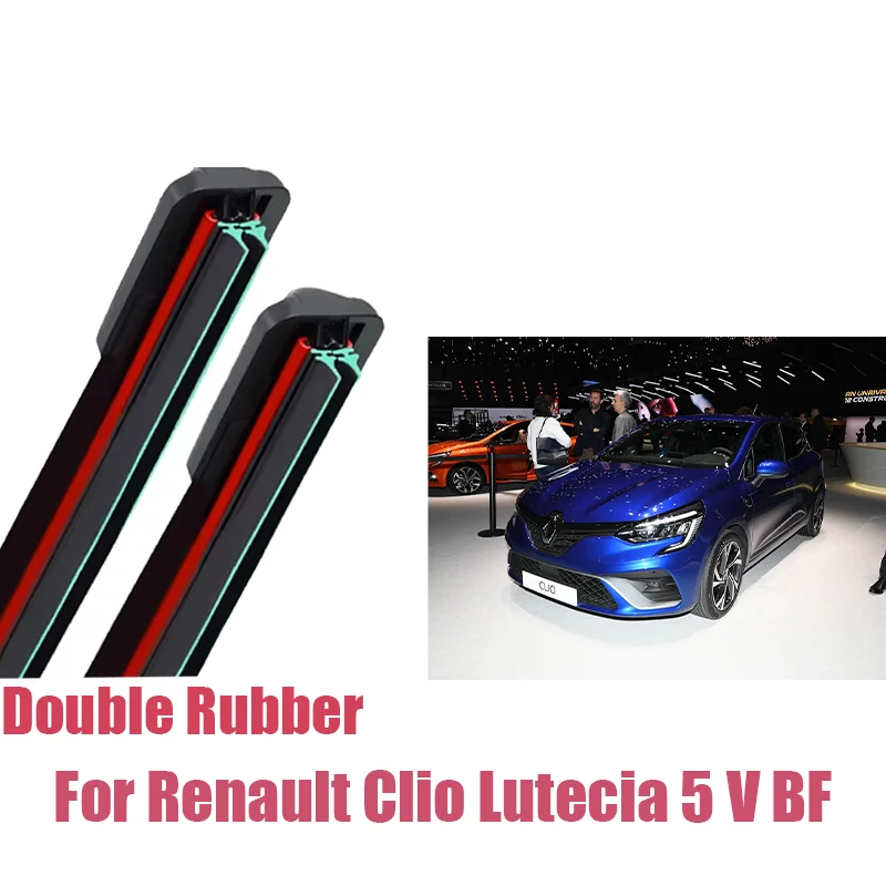 2PCS For Renault Clio Lutecia 5 V BF 2020 2021 2022 2023 Front Wiper Blades Windshield Windscreen Window Car Accessories 28"+12"