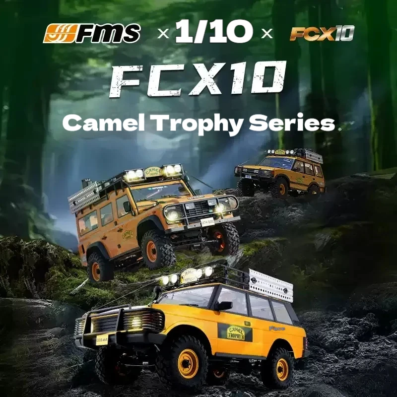 

FMS 1/10 Большая верблюжья чашка FCX10 Электрический альпинистский автомобиль с дистанционным управлением Внедорожная радиоуправляемая модель игрушки Идеальный рождественский подарок