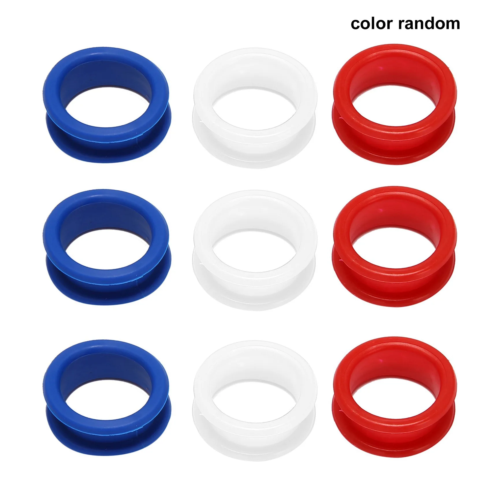 Anillos de silicona para dedos de 50 piezas, insertos de tijeras, herramientas de peinado, accesorios de colores mezclados