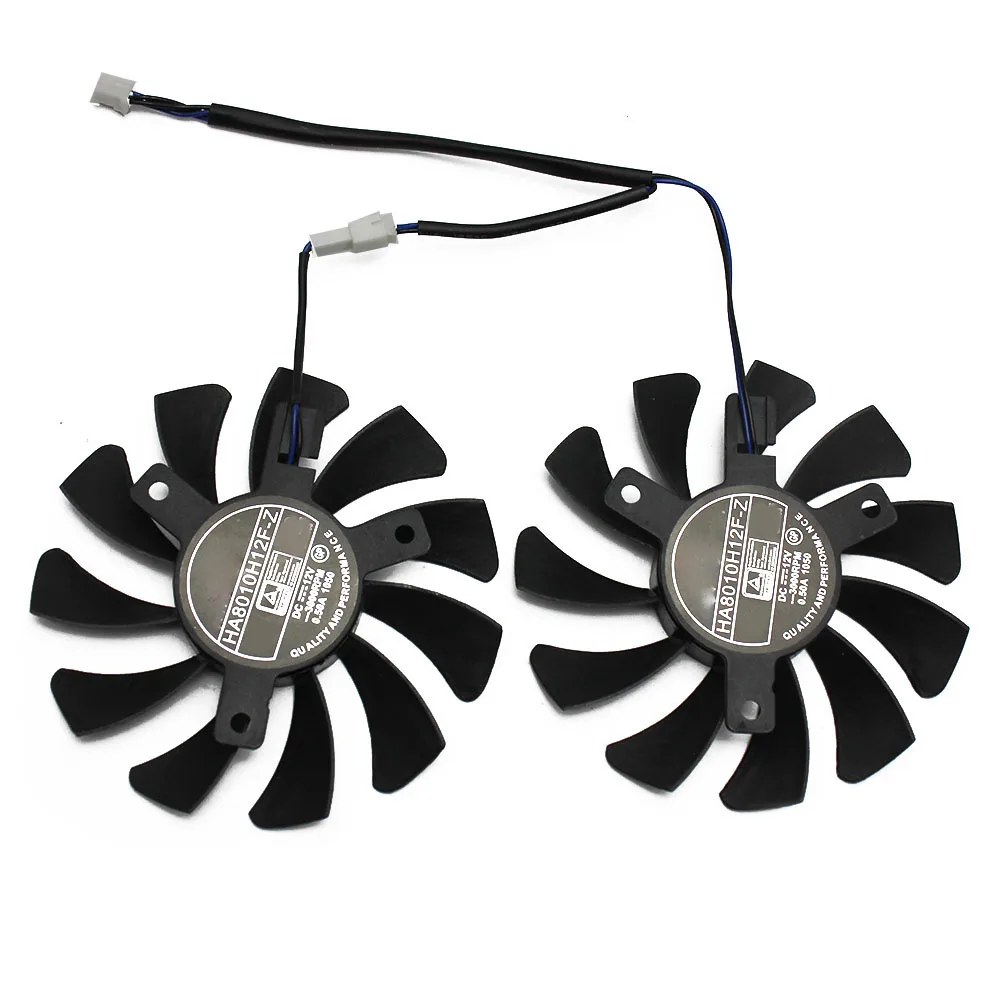 75mm 2Pin GTX1050Ti GPU Cooler DUAL Fan for MSI Geforce GTX 1050Ti GTX-1050-Ti-4GT-OC Graphic Card Cooling