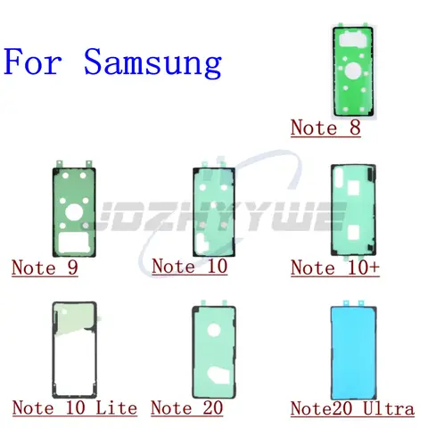 2 pezzi custodia posteriore coperchio porta batteria nastro adesivo adesivo per Samsung Galaxy Note 8 9 10 + Plus 20 Ultra Z Fold 2 3 5G Flip
