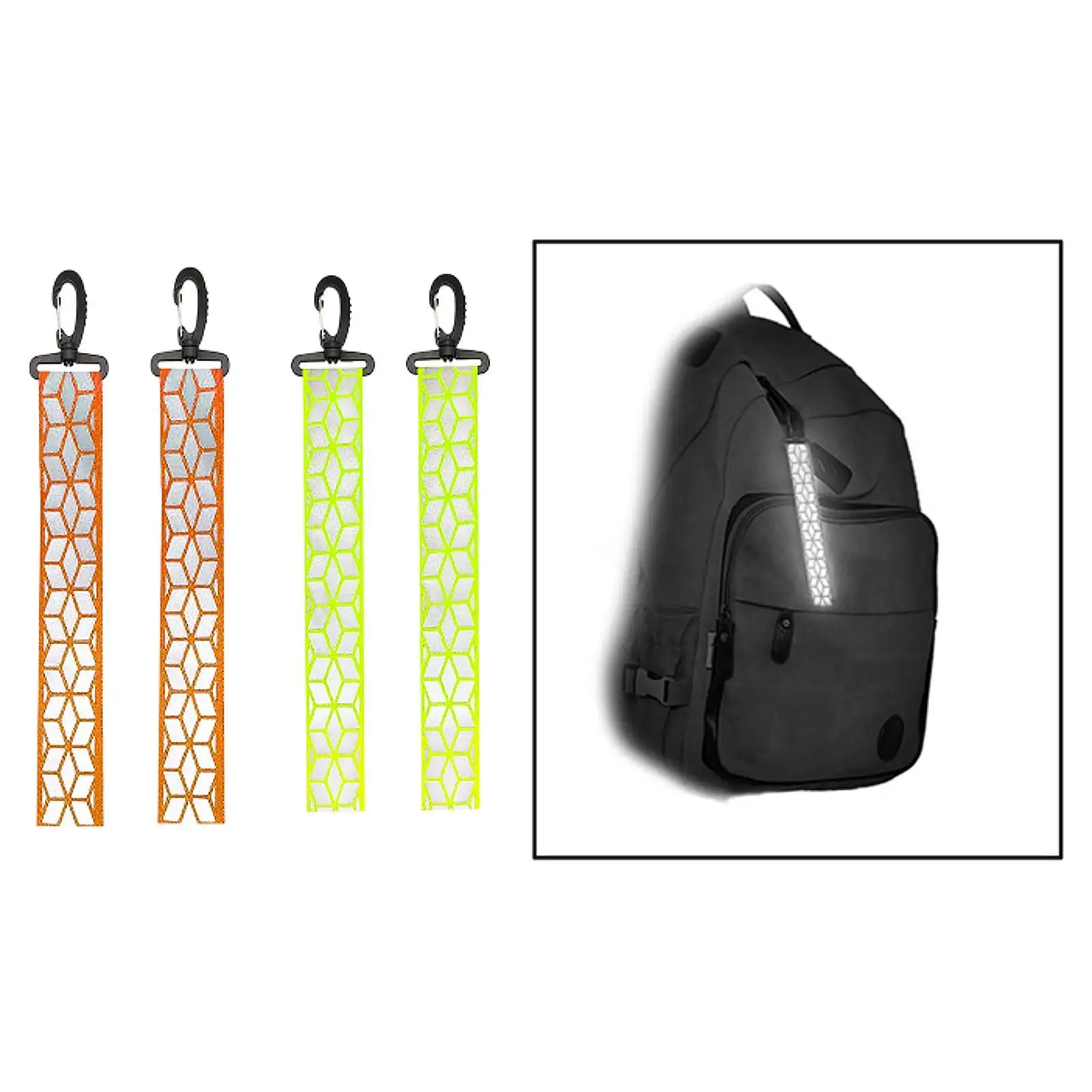 Safe Reflector Pendant Easy Carrying Cycling Lightweight Practical Reflective Tags Reflective Backpack Pendant for Carts Handbag