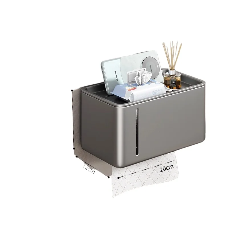 

Космическая алюминиевая коробка для салфеток для рук, настенный унитаз, водонепроницаемый держатель для салфеток с насосом, без перфорации, коробка для унитаза