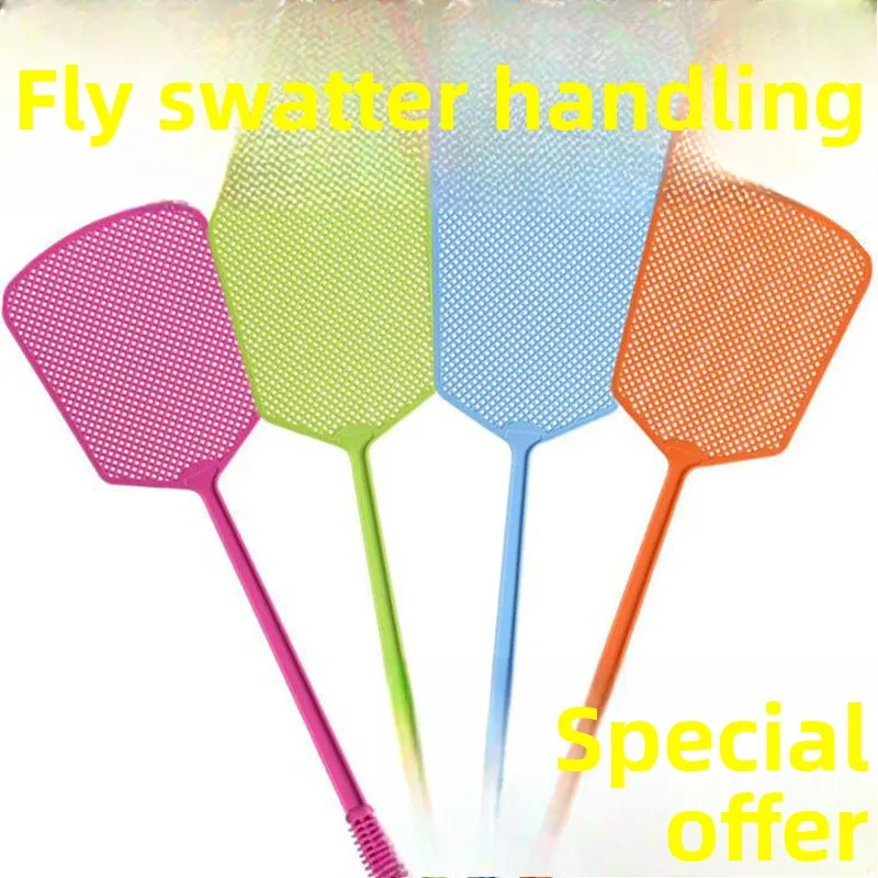 

Thiened мухобойка с длинной ручкой, прочный ручной убийца комаров, инструмент для борьбы с вредителями для домашнего использования, ручной коврик для ванны Heavy Du