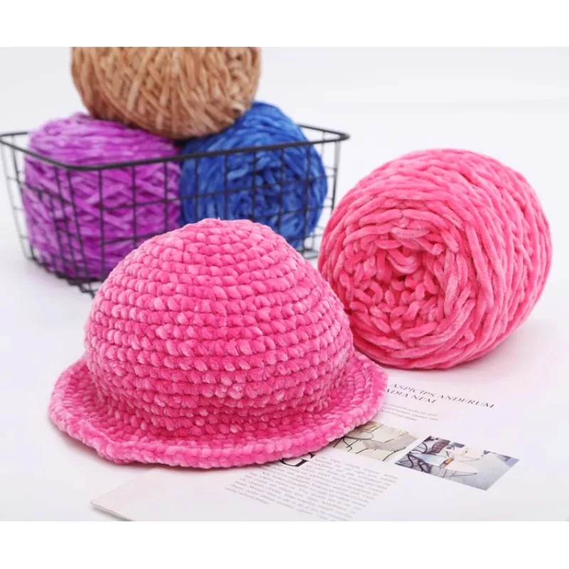 248g/pcs Chunky Chenille Yarn Warm for Hand Crochet Knitting DIY Scarves Slippers Dolls Bags Thick Velvet Thread Soft Fluffy