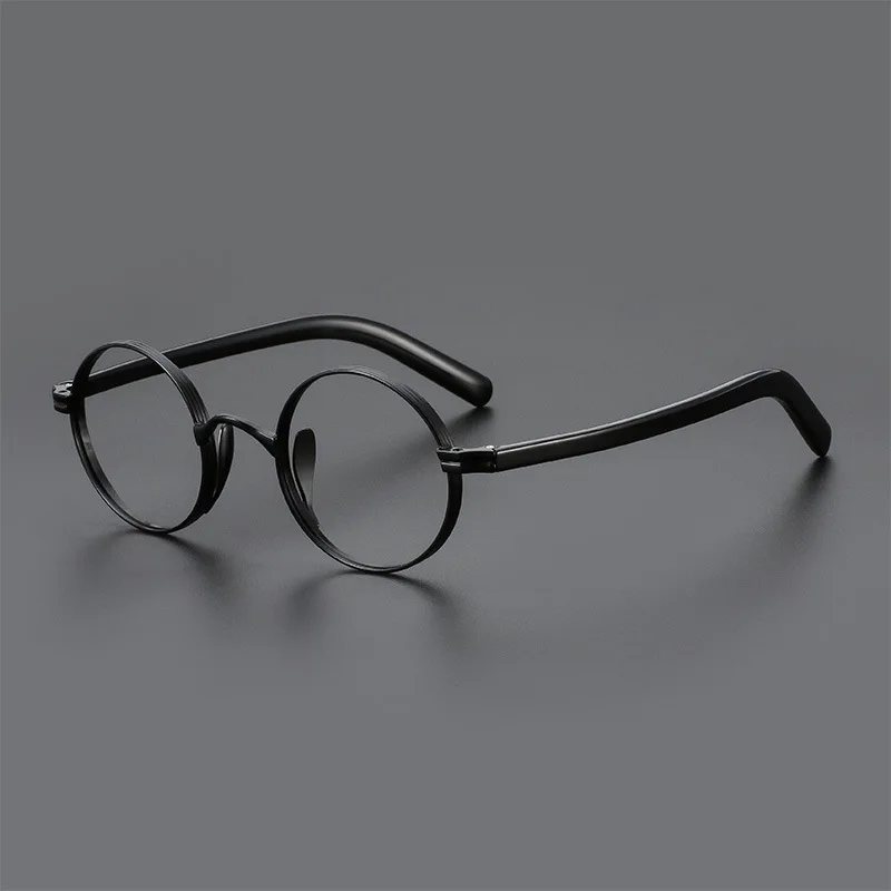 FIRADA nowe mody małe okrągłe okulary Retro okulary z czystego tytanu wygodne oprawki do okularów dla mężczyzn i kobiet ST10881-C — zdjęcie 4