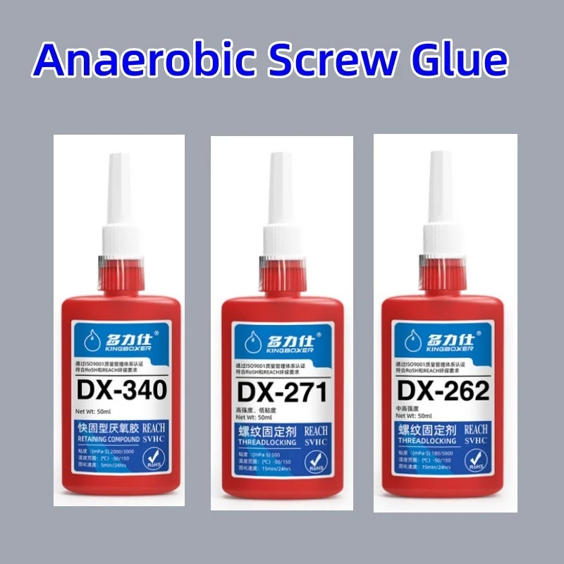 50ml Screw Lock Threadlocker 262 270 340 Thread Lock Agent Anaerobic Sealer Sealing Glue Anti-slip Thread Fastening Adhesive