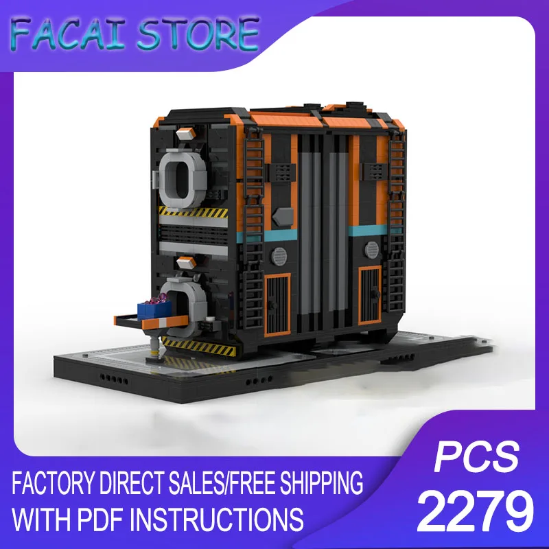 

Модульный промышленный контейнер-склад Street View Moc: Технологичные строительные блоки, модель для самостоятельной сборки, рождественский подарок, конструктор