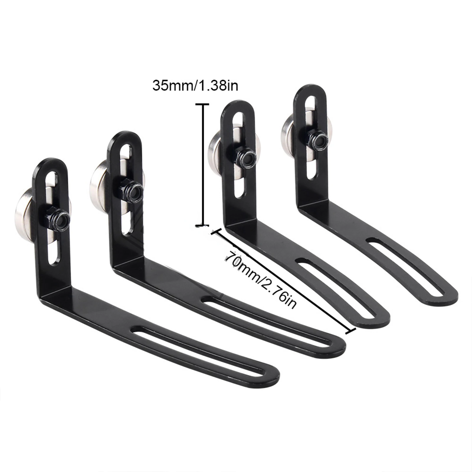 4PCS RC Car Shell Body Mount Metal L-Bracket with Magnet for 1:10 RC Crawler Car Axial SCX10 90046 D90 S18