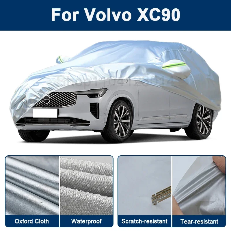 

Outdoor Full Car Cover For Volvo XC90 with Reflective Strips Waterproof Snowproof Dustproof UV Protection Auto Accessories