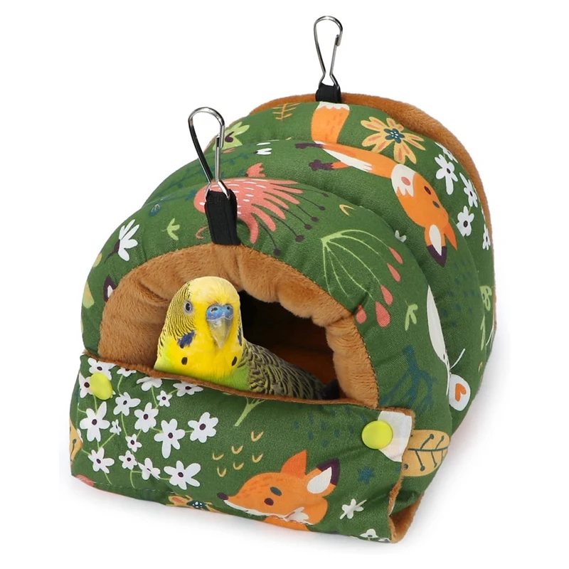 Quente Snuggle Nest House, Cama de pássaro para papagaios, Periquitos, Calopsitas Caique, Inverno, 1 Pc