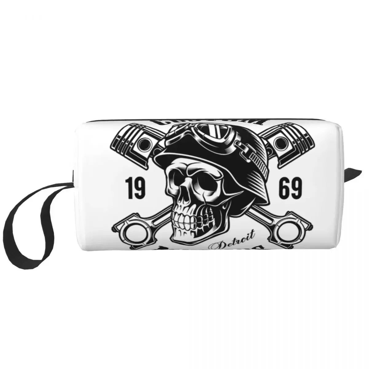 Cute Skull Biker Travel Toiletry Bag Women Cosmetic Makeup Organizer Beauty Storage Dopp Kit