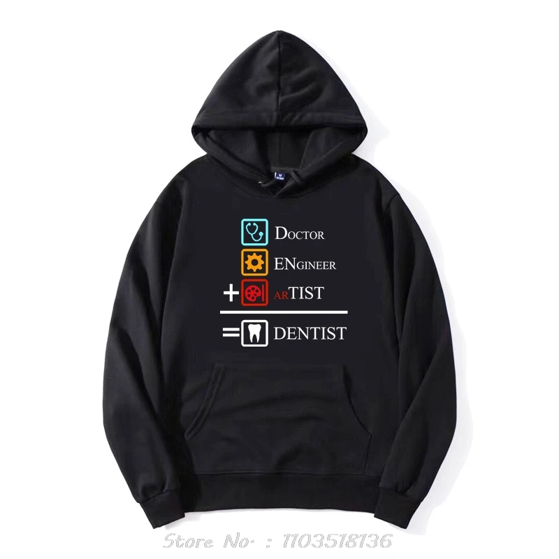 Male Hoodie Doctor Engineer Artist Equal Dentist Funny Cotton Hoody Fashion Streetwear Clothing Oversized Sweatshirt Pullover