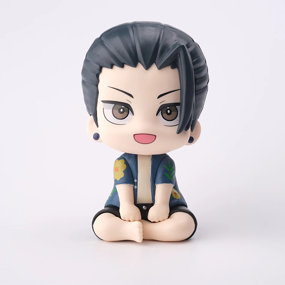 JJK Jujutsu Kaisen 10CM Satoru Gojo Suguru Geto Q Version Summer Sitting PVC Collectible Anime Figure Desktop Ornament Statue - view 5