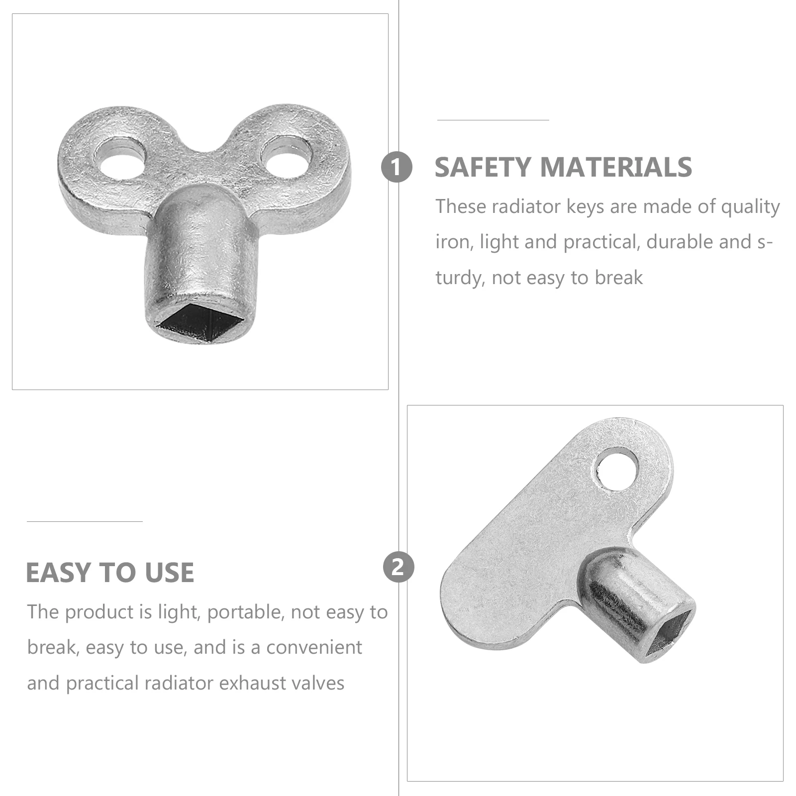 

8pcs Radiator Zinc Alloy Heater Bleed Valve Plumbing Key Tool For Air Vent Plumbing Repair Radiator Wrench Bleed Key