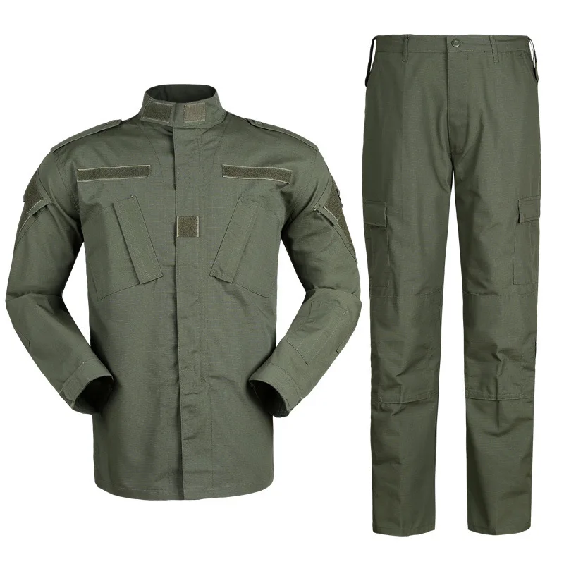 us-military-green-training-outfit-unisex-spring-autumn-wear-resistant-field-training-equipment-women's-style-men's-style