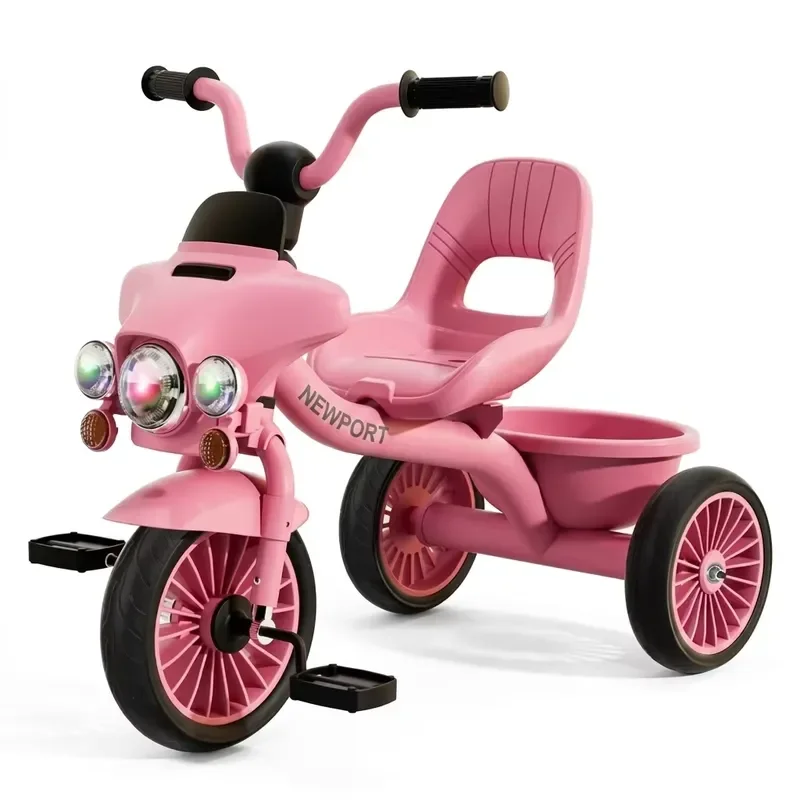For Children Tricycle Bicycle with Light and Music 2-5 Years Old Baby Toy Bike Ride Gift Toys