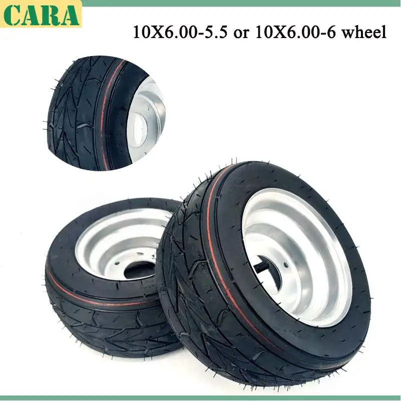 

10X6.00-5.5 10X6.00-6 Vacuum tire belt with 3-hole wheel hub FOR electric tires modified kart cart ATV tire accessories