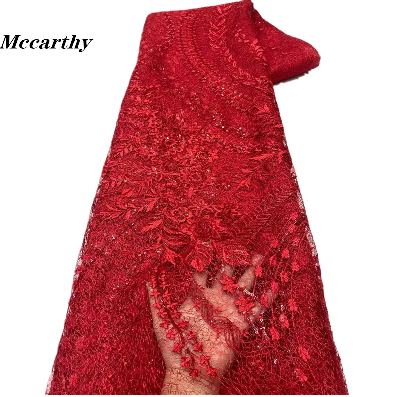 

Mccarthy African Sequins Nigerian Wedding Lace Fabrics 2024 High Quality Lace French Lace Fabric For Dress XZ42TY-12