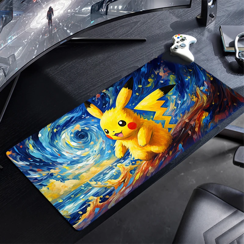 P-Pikachus Mouse Pad Game 900x400 Rubber Mini Pc Keyboard Laptop Computer Speed Desk Mat Gaming Acessories max Mousepad