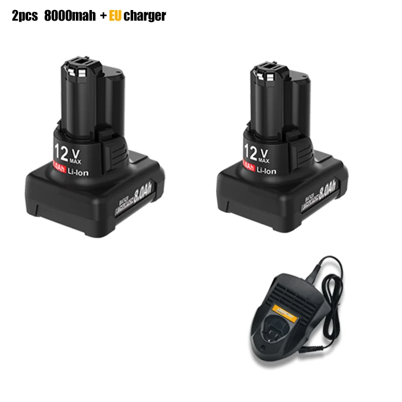 Voor Bosch BAT420 Batterij 12V 8000mAhOplaadbare BAT412A BAT413A D-70745Gop 2607336013 2607336014   Vervanging van gereedschapsbatterijen