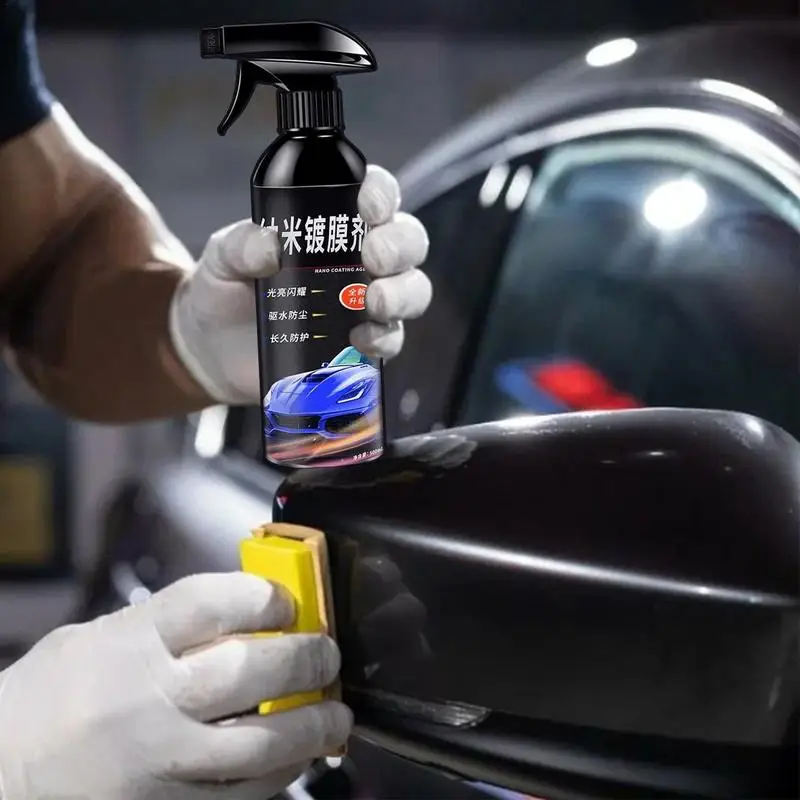 

Car Nano Coating Spray Spray Rinse Ceramic Liquid 17.59fl Oz Quick Ceramic Coating Water-Activated Formula 6 Month Of Protection