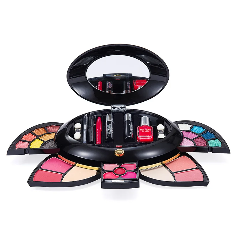 Lip Gloss Eye Shadow Blush Mascara Nail Polish Brushes Makeup Sets Party Show Makeup Kit Full Professional Makeup Set