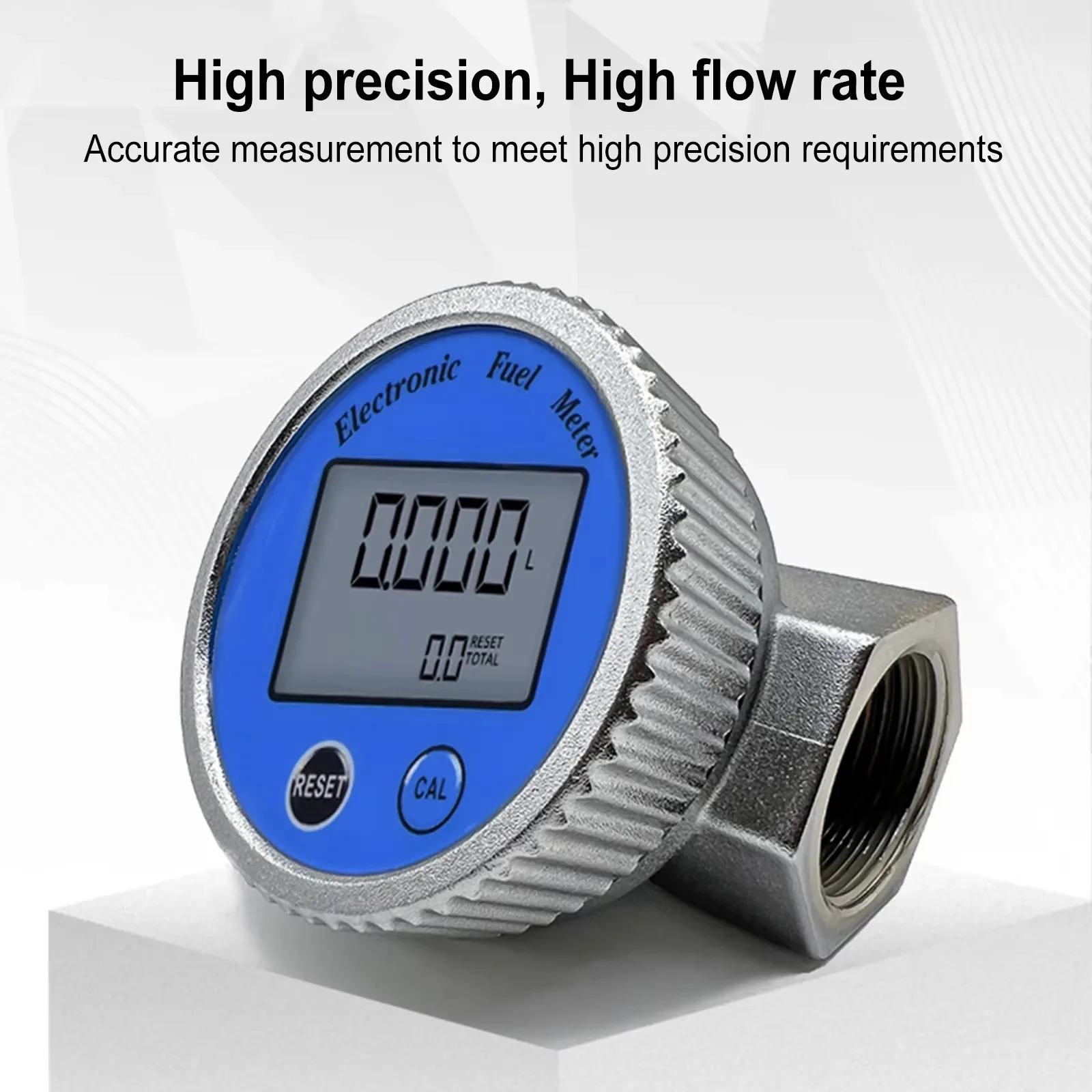 High Precision Electronic Turbine Flowmeter Digital Display Flow Meter for Methanol Diesel Fuels Petrol Water Waterproof