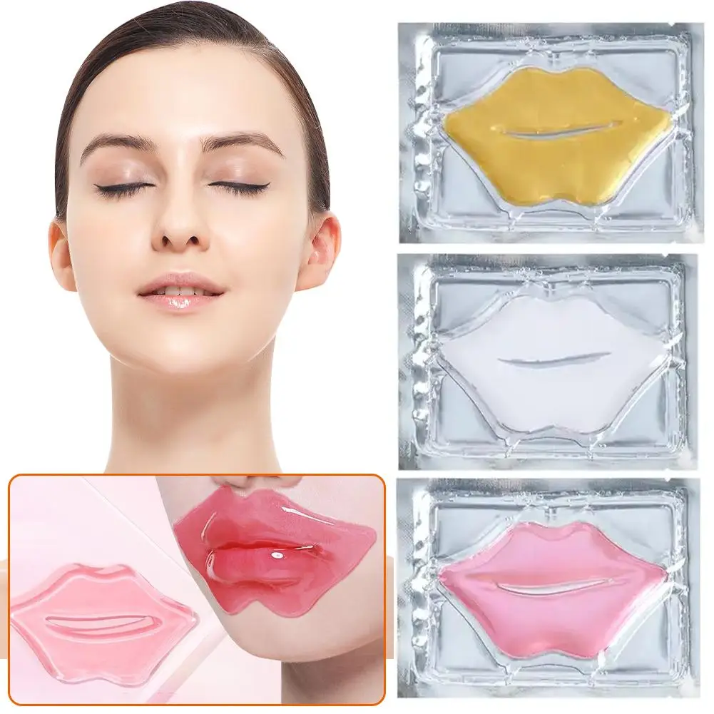 10PCS Collagen Lip Mask Moisturizing Anti Wrinkle Nourishing Beauty Lips Care Labial Moisturizer Lip Patches Gel Pads Skin Care