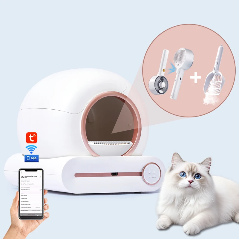 

Hot-selling multi-cat toilet pet smart liner for additional semi-enclosed self-cleaning large electric automatic cat litter box