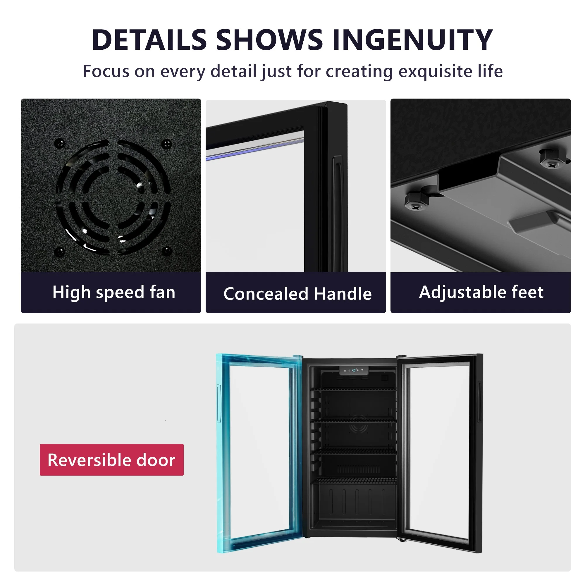 Beverage Refrigerator/Cooler,126-Can Mini Fridge,3.1Cu.Ft Capacity,LED Temperature Control,Flip-Up Door,Suitable for Home/Office