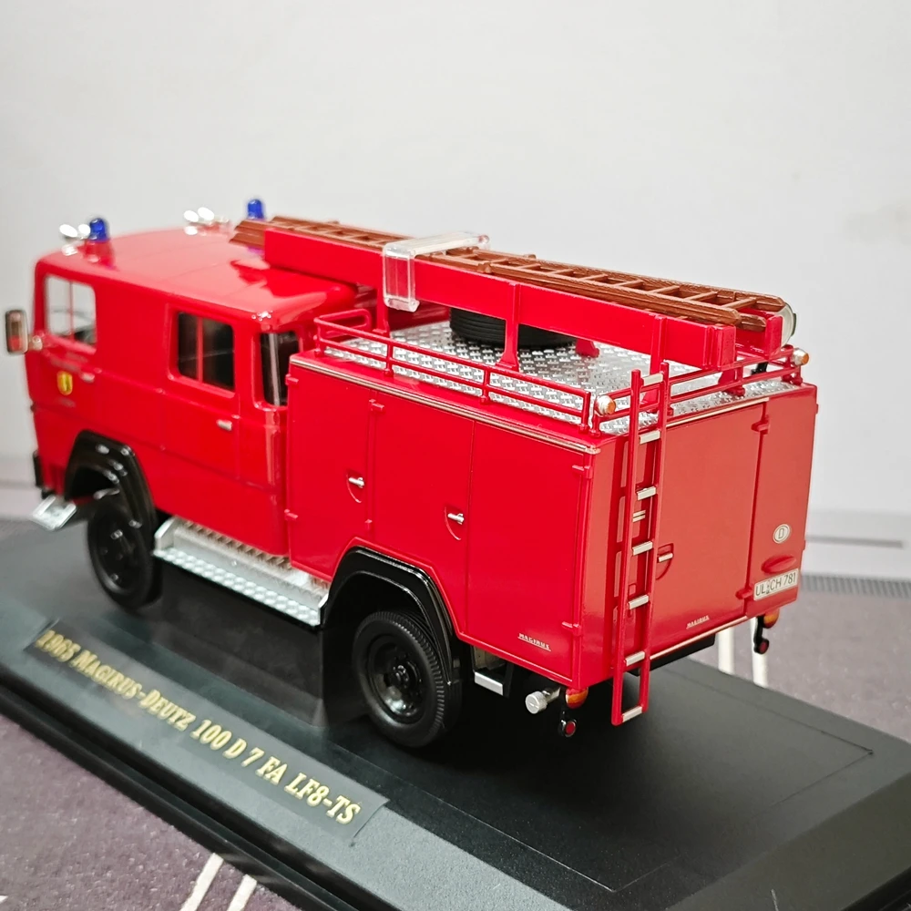 1: 431965 Magirus Deutz 100 d7 fa lf8 TS Die Casting Simulation Fire Truck Model Collection Ornament