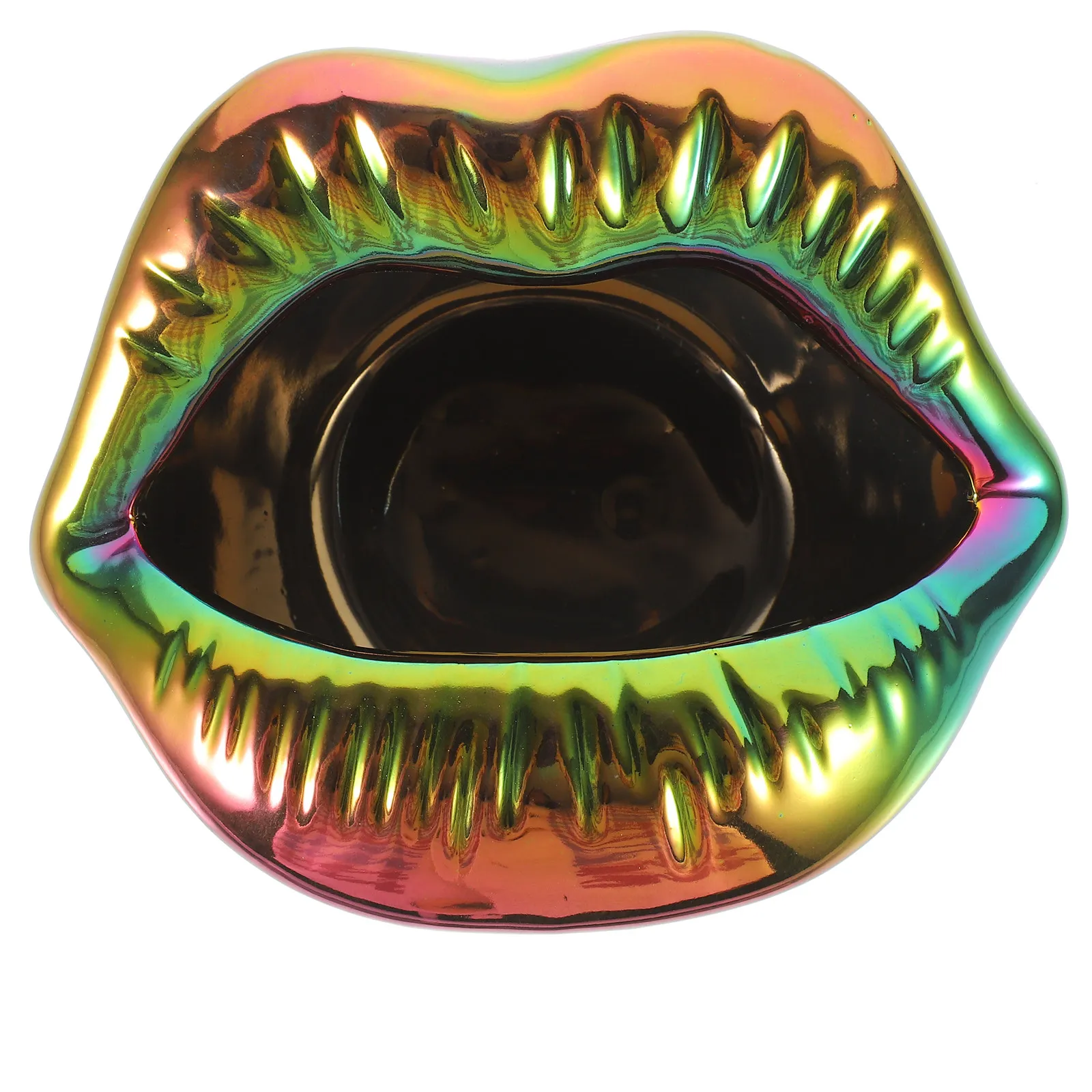 

Decorative Lip Ashtray for Desktop Creative Ceramic Cigarette Holder Cute Ashtray Elegant Chic Table Ornament Home Adornment