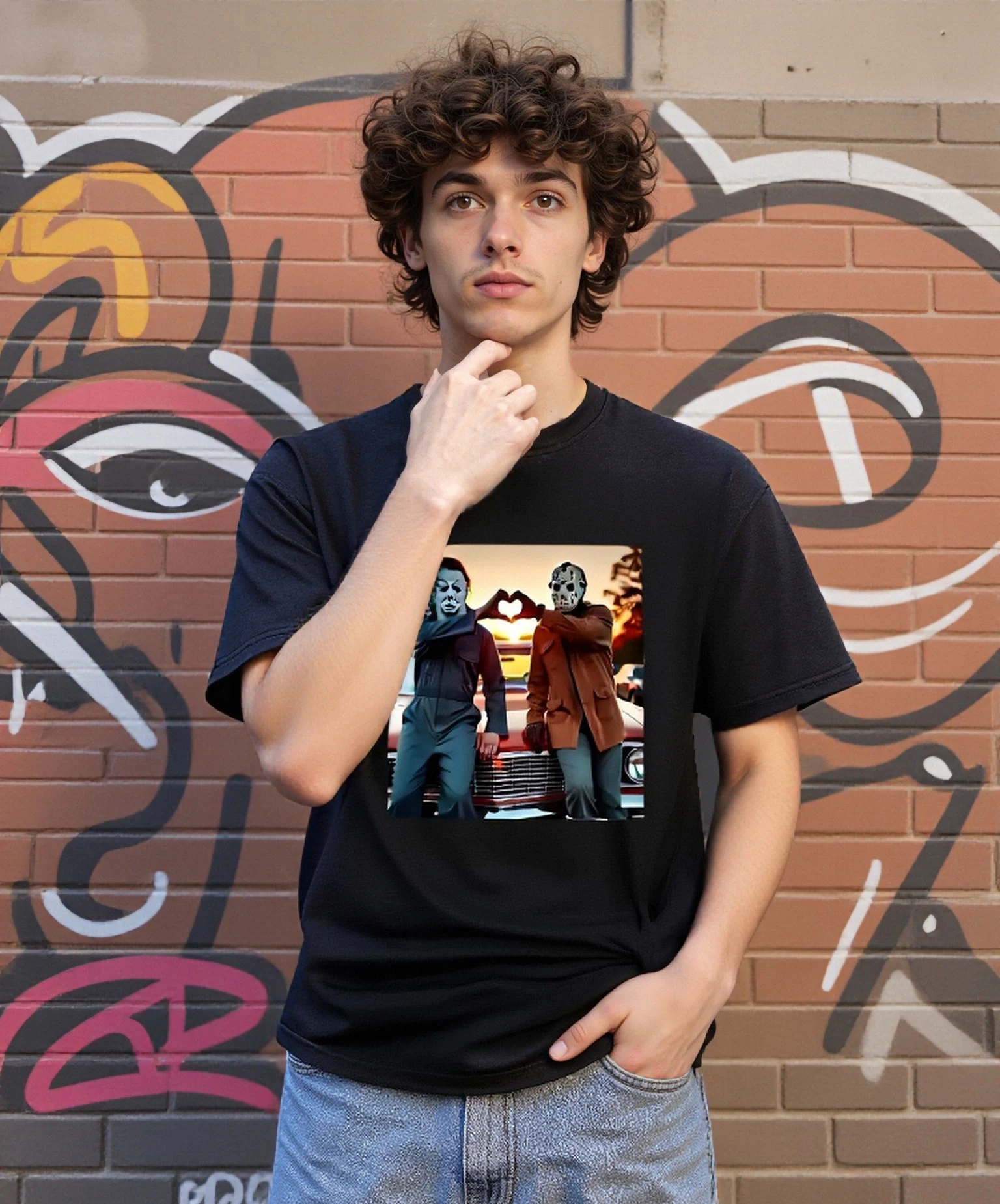 

Vintage Michael Myers Halloween Heart Hands Shirt, Retro Michael Myers Shirt, Horror Movie Shirt, Myers Thriller Friday the 13th