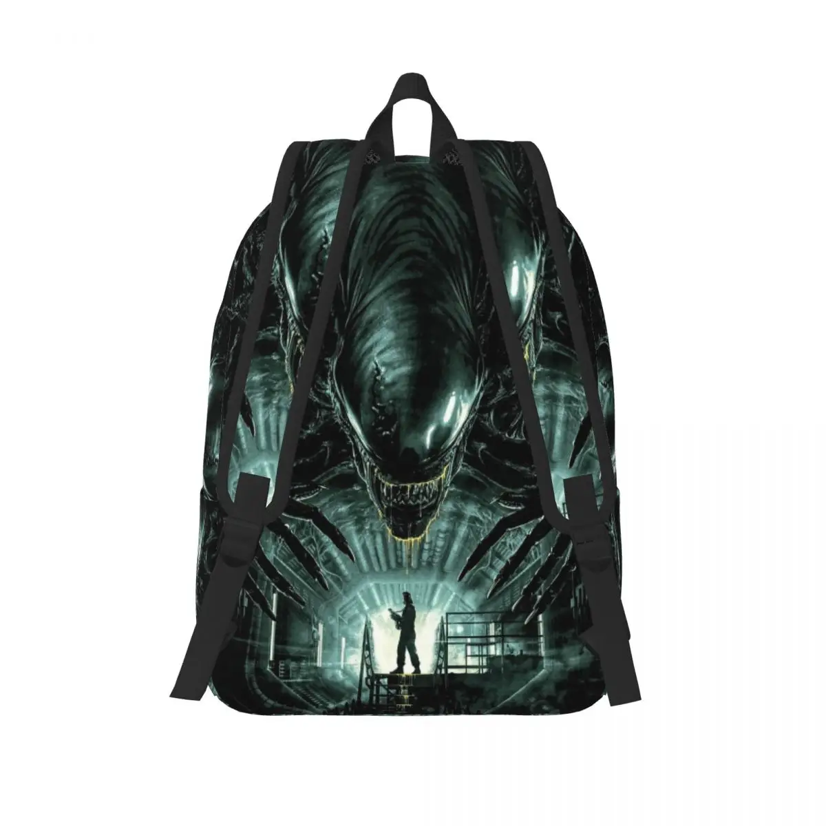 Alien Vs Predator Horror Science Fiction Comics Student Backpack School Bag Hiking Travel Daypack Fashion Bookbag Shoulder Bags