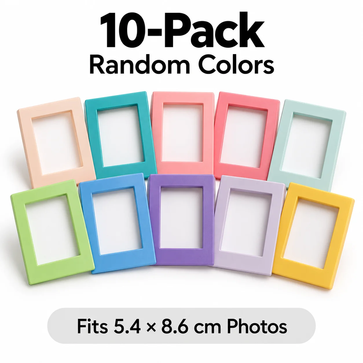 10PCS Kawaii Magnetic Photo Frame Set for Home Display