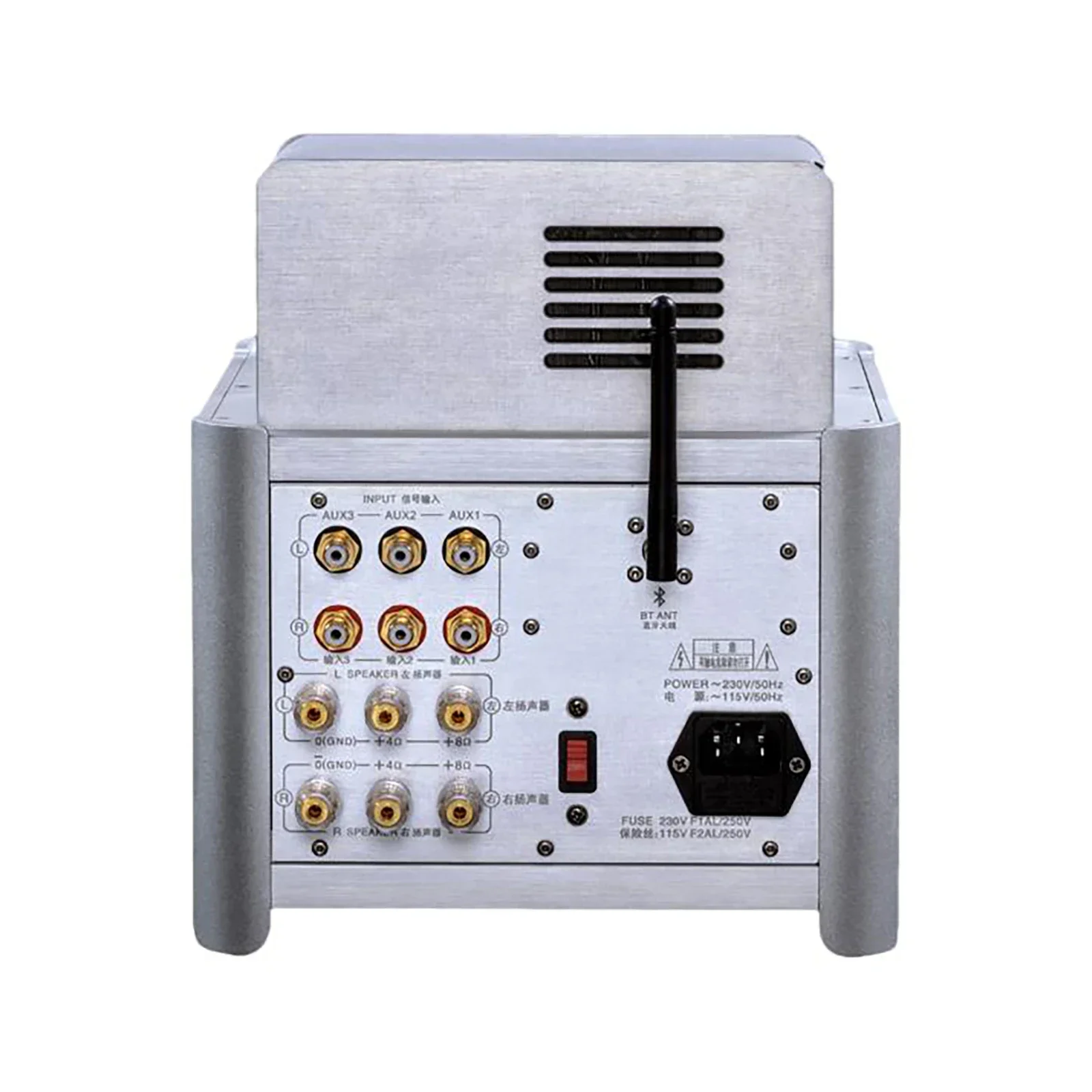 YAQIN MS-6P14 Imported EL84 Vacuum Tube Bluetooth Amplifier 11W*2 Fever HiFi High Power Desktop Speaker Factory Direct Sales