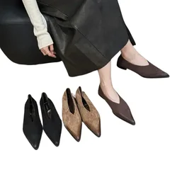 2024 primavera nuove donne di marca appartamenti tacco moda bocca poco profonda Slip On signore eleganti mocassini Casual scarpe da balletto a punta