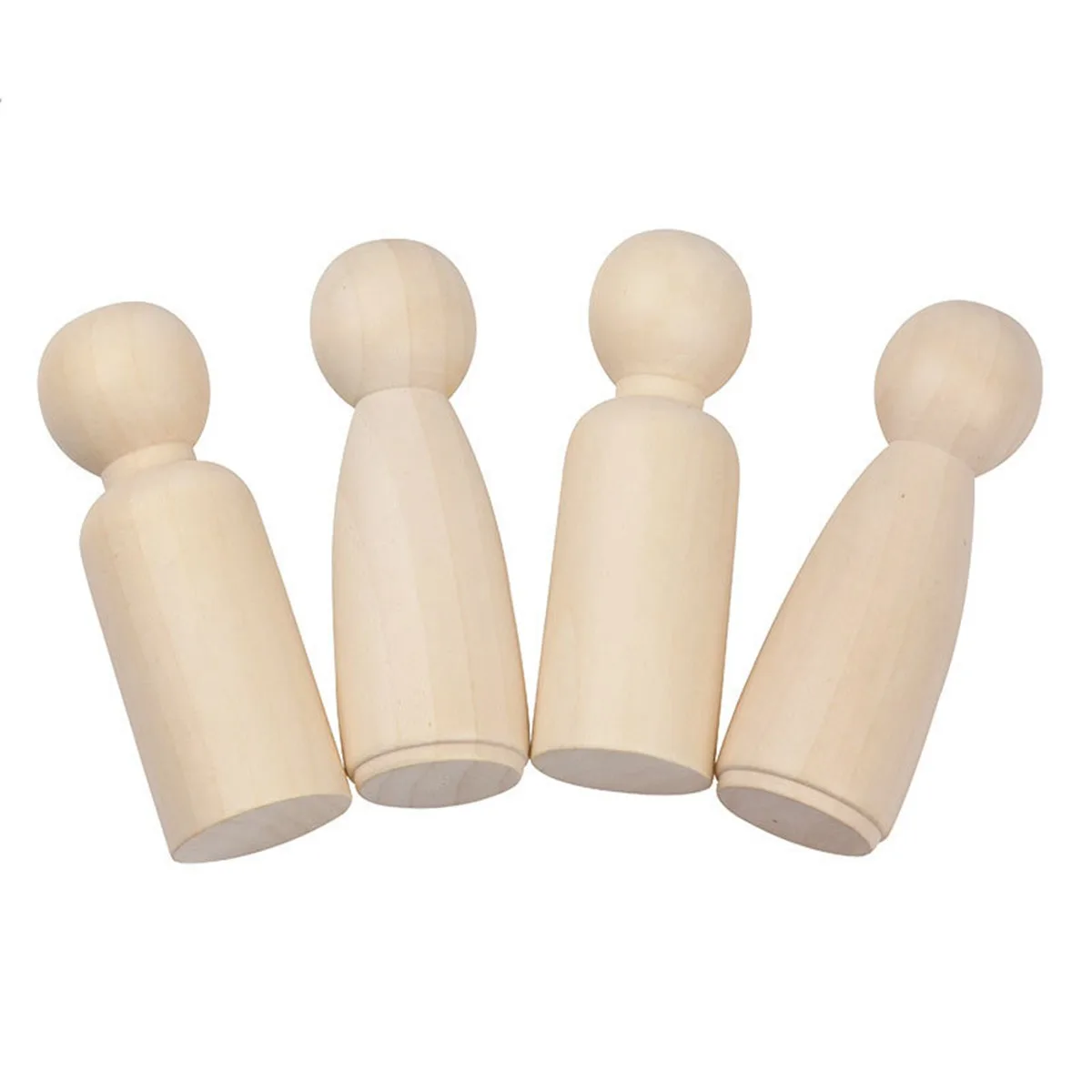 20pc 120mm Wood Crafts Girls and Boys  Diy Handmade 12cm Blank Home Decoration Peg Dolls Wooden Craft for Baby Room