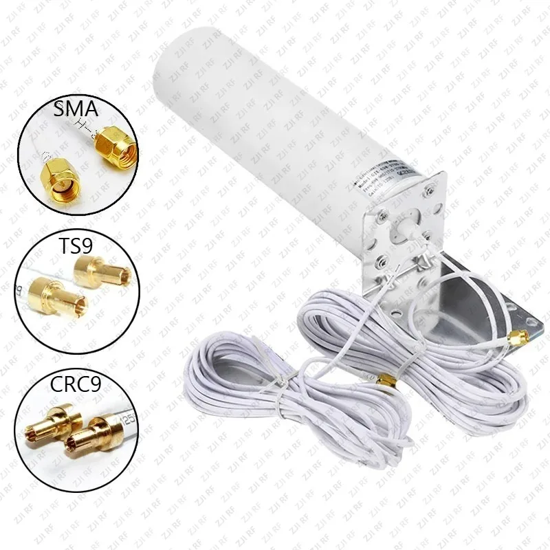 YQ06 3G 4G Gun Barrel Outdoor Antenna Dual SMA/TS9/CRC9 Router External Antenna 5m 10m