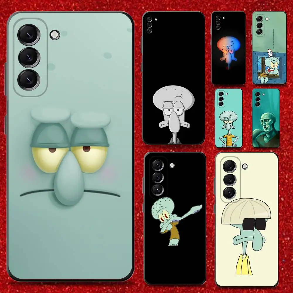 

Squidward Tentacles Phone Case For Samsung Galaxy A13,A21s,A22,A31,A32,A52,A53,A71,A80,Soft Black Shell