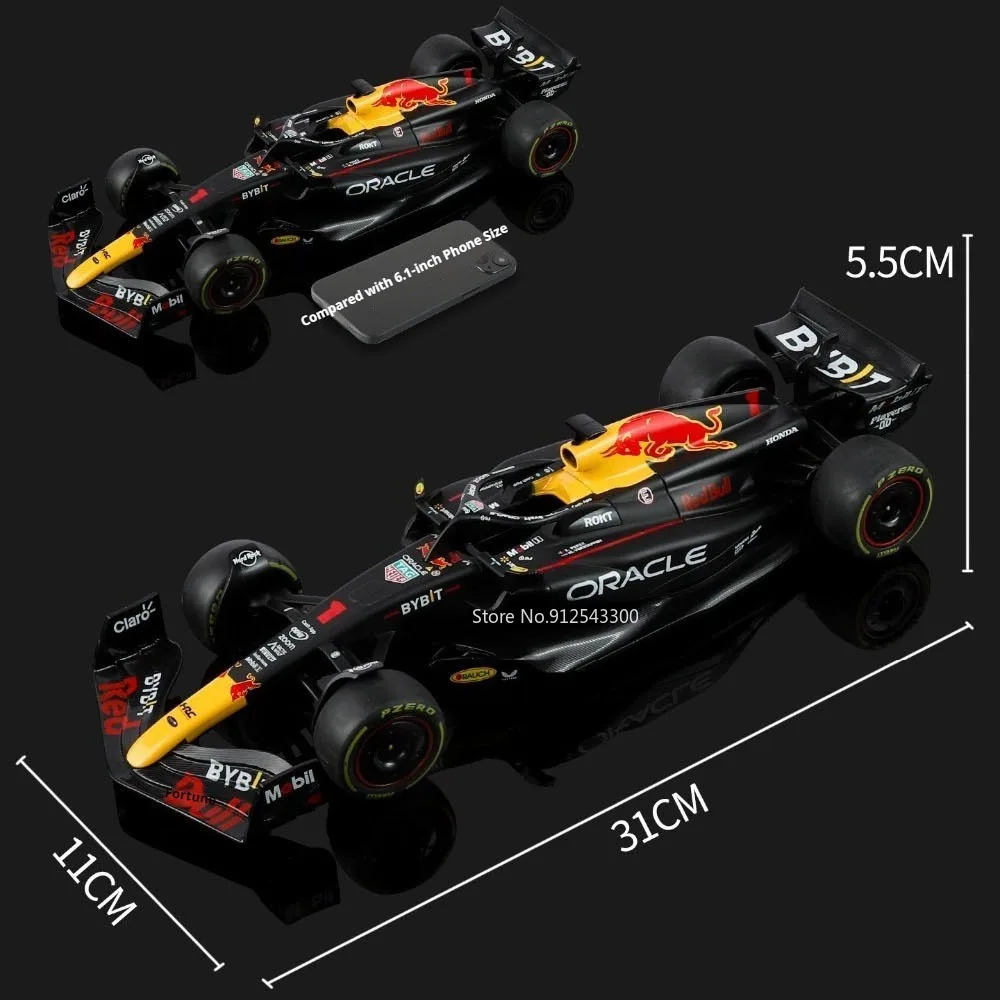 Large 1:18 F1 Oracle Red Bull Racing RB19 Car Model Verstappen Toy Cars Alloy Diecast Supercar Models Gifts for Boys