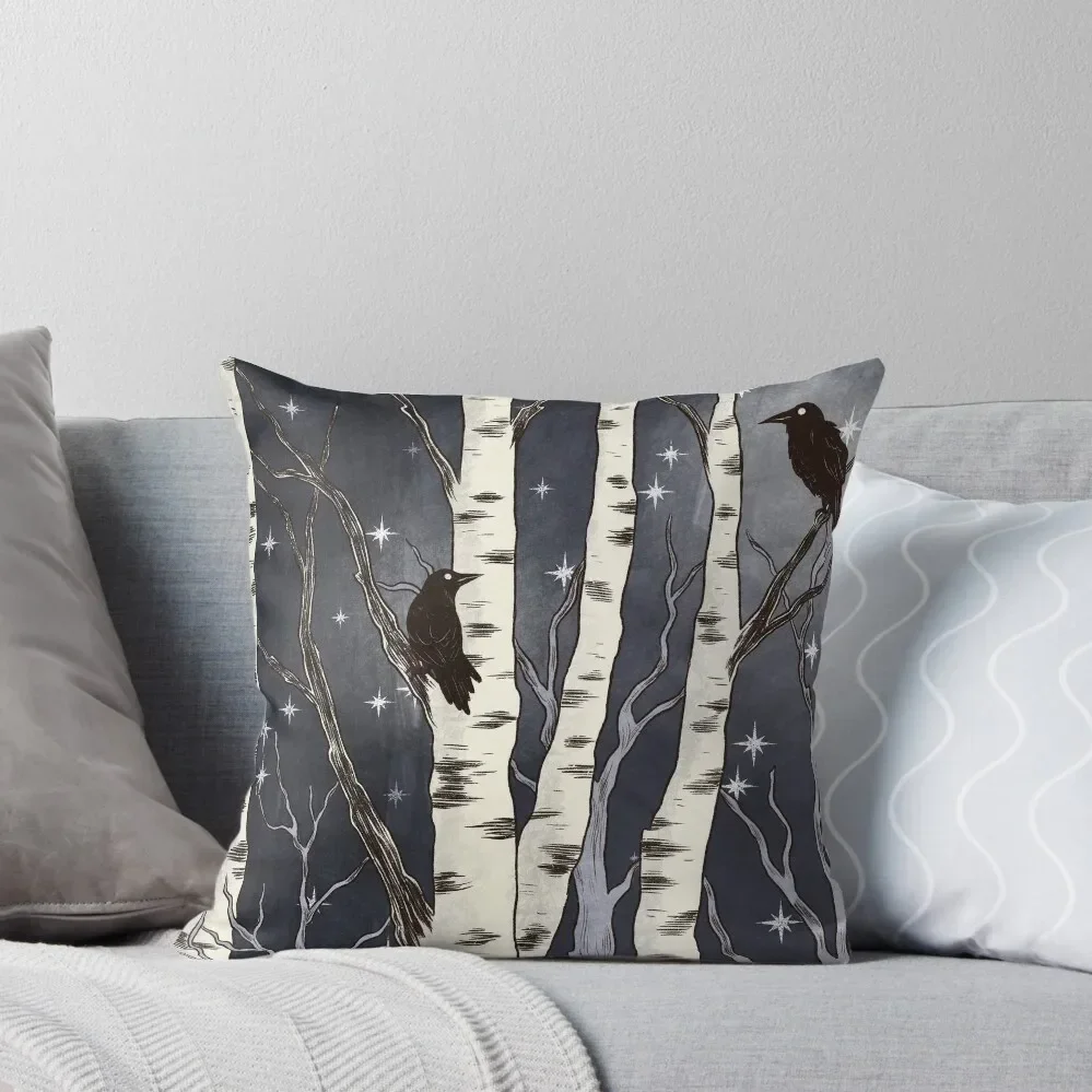 

Birds and Birch Trees Throw Pillow Cushions For Decorative Sofa Sofa Covers pillow