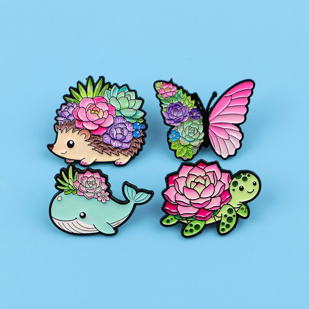 الكرتون النباتات النضرة الحيوانات لينة المينا دبوس بروش للملابس النساء شارة التلبيب دبابيس لحقيبة الظهر اكسسوارات مجوهرات هدية #4